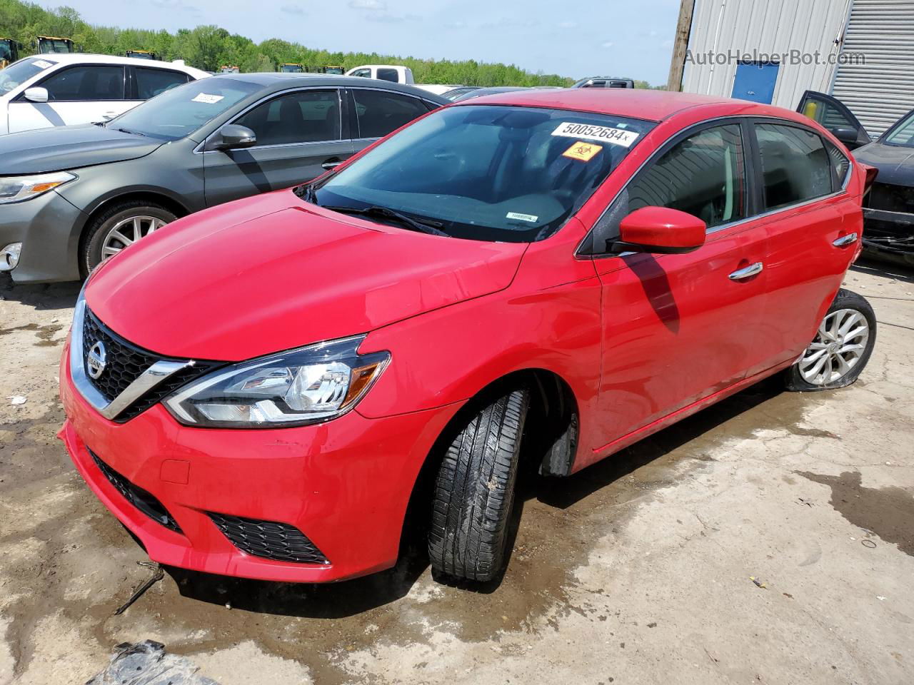 2018 Nissan Sentra S Красный vin: 3N1AB7AP1JL619166