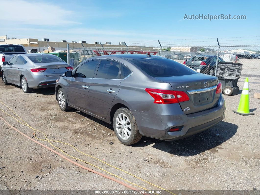 2018 Nissan Sentra Sv Серый vin: 3N1AB7AP1JL620480