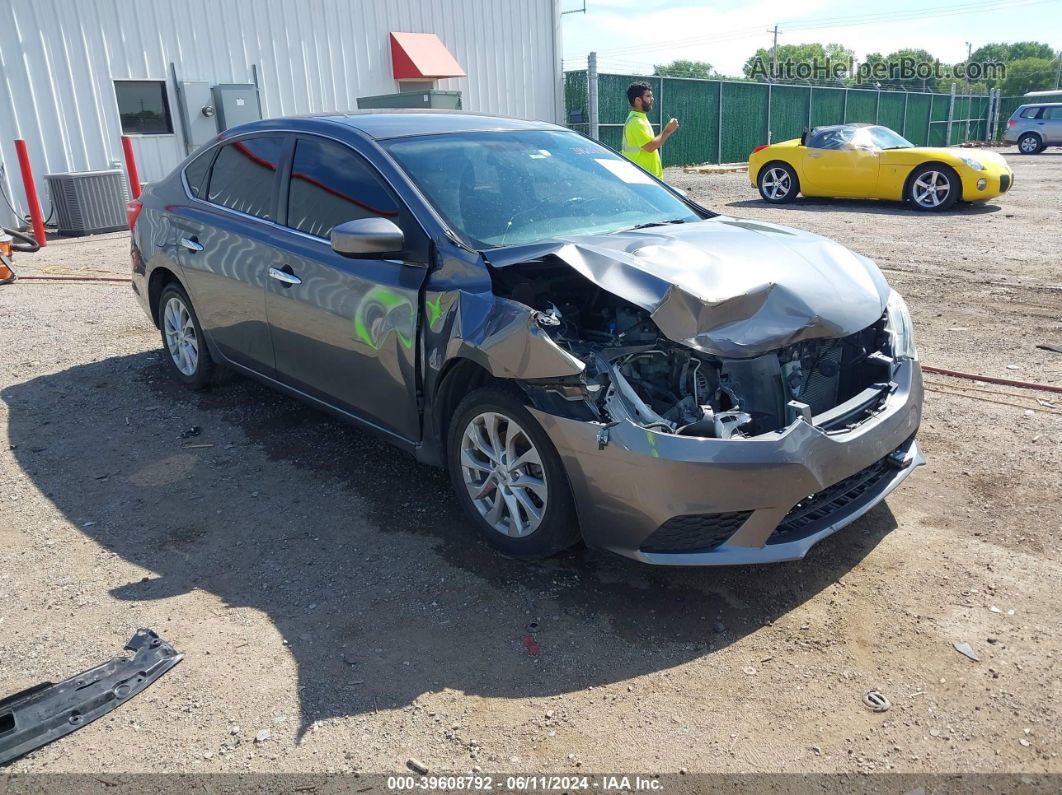 2018 Nissan Sentra Sv Gray vin: 3N1AB7AP1JL620480