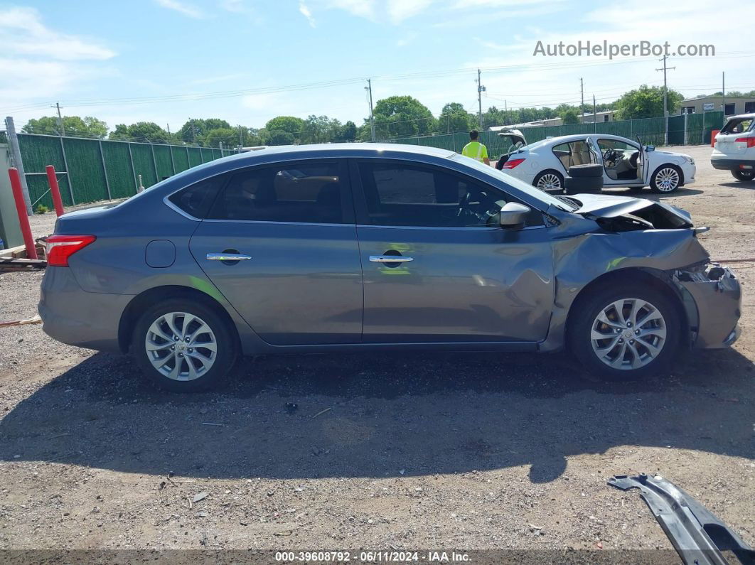 2018 Nissan Sentra Sv Gray vin: 3N1AB7AP1JL620480