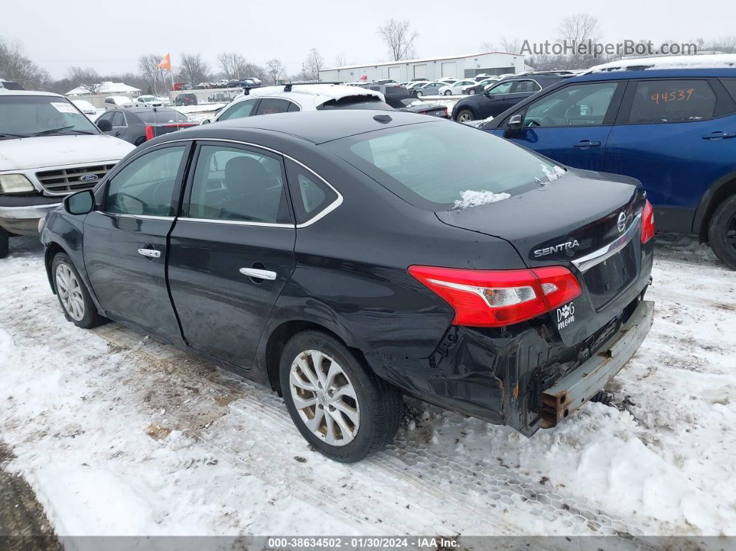 2018 Nissan Sentra Sv Black vin: 3N1AB7AP1JL634508