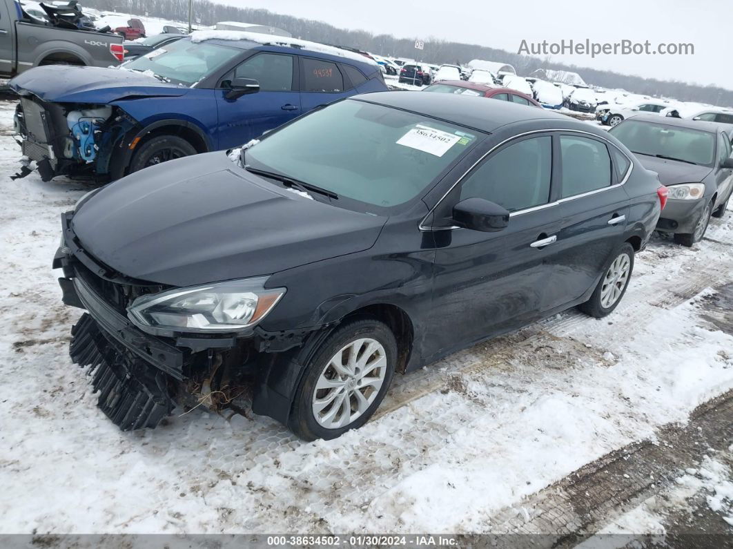 2018 Nissan Sentra Sv Black vin: 3N1AB7AP1JL634508