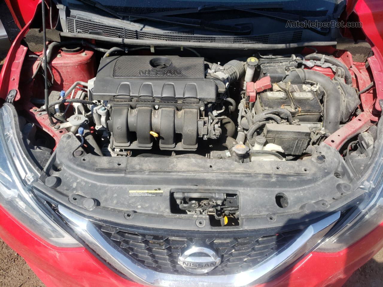 2018 Nissan Sentra S Red vin: 3N1AB7AP1JL640261