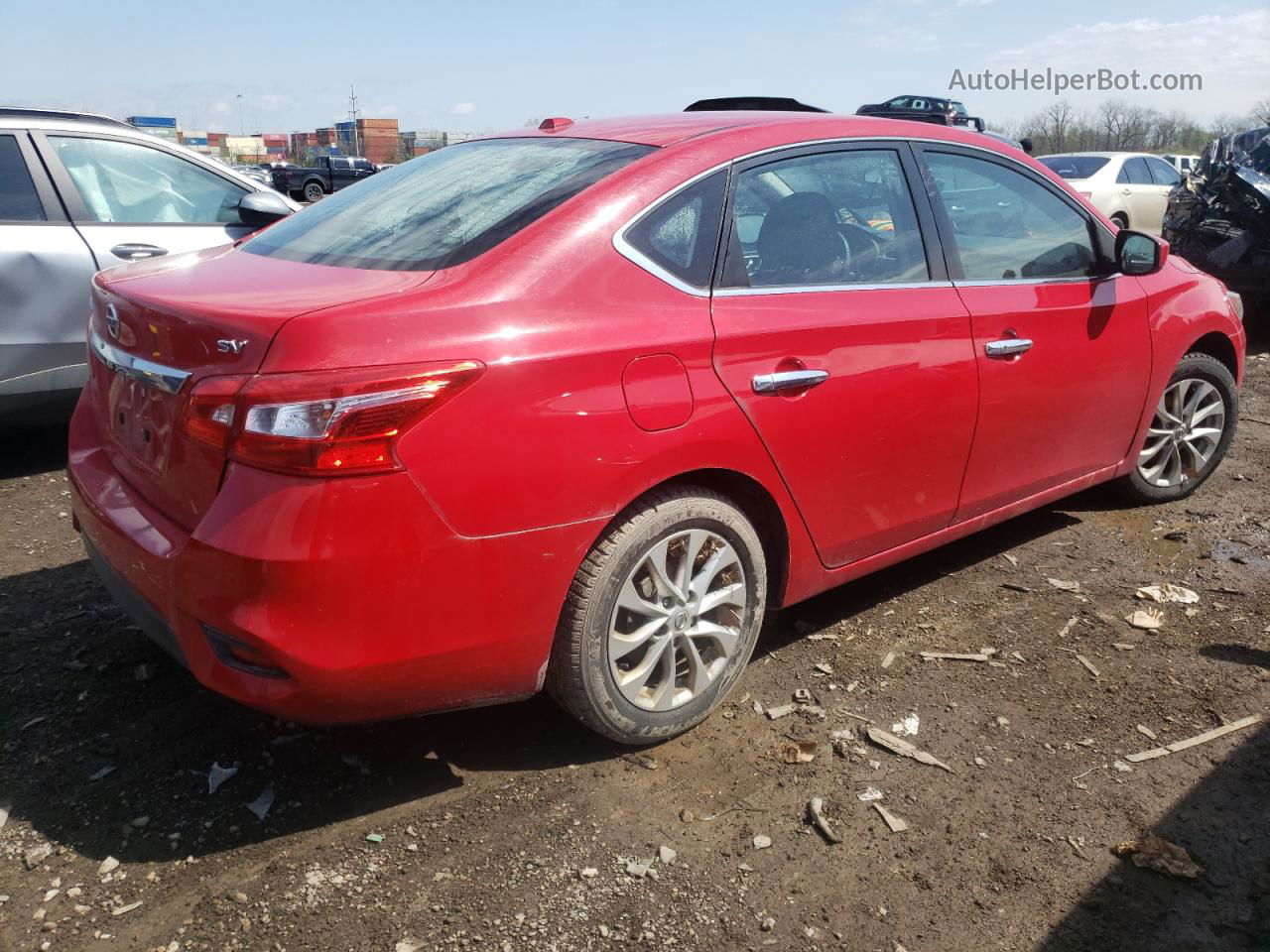 2018 Nissan Sentra S Red vin: 3N1AB7AP1JL640261