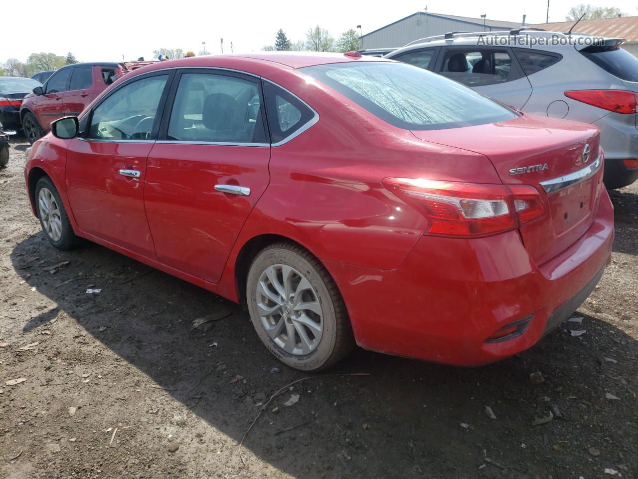 2018 Nissan Sentra S Red vin: 3N1AB7AP1JL640261