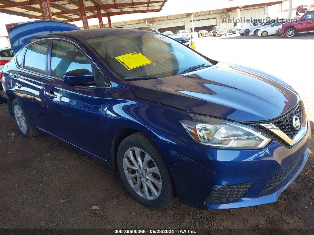 2018 Nissan Sentra Sv Blue vin: 3N1AB7AP1JL643483