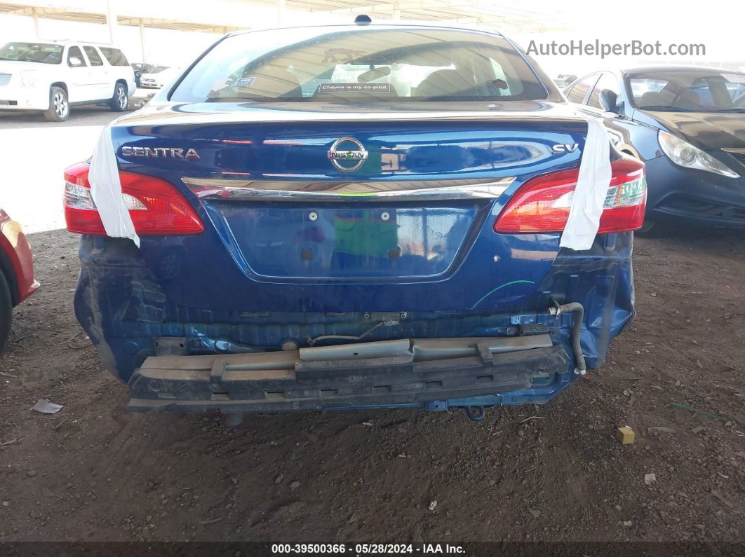 2018 Nissan Sentra Sv Blue vin: 3N1AB7AP1JL643483