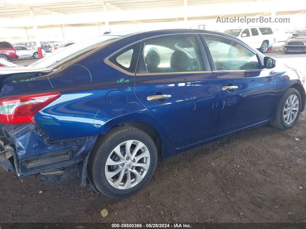 2018 Nissan Sentra Sv Blue vin: 3N1AB7AP1JL643483