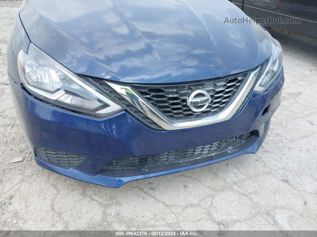 2018 Nissan Sentra Sv Синий vin: 3N1AB7AP1JL646870