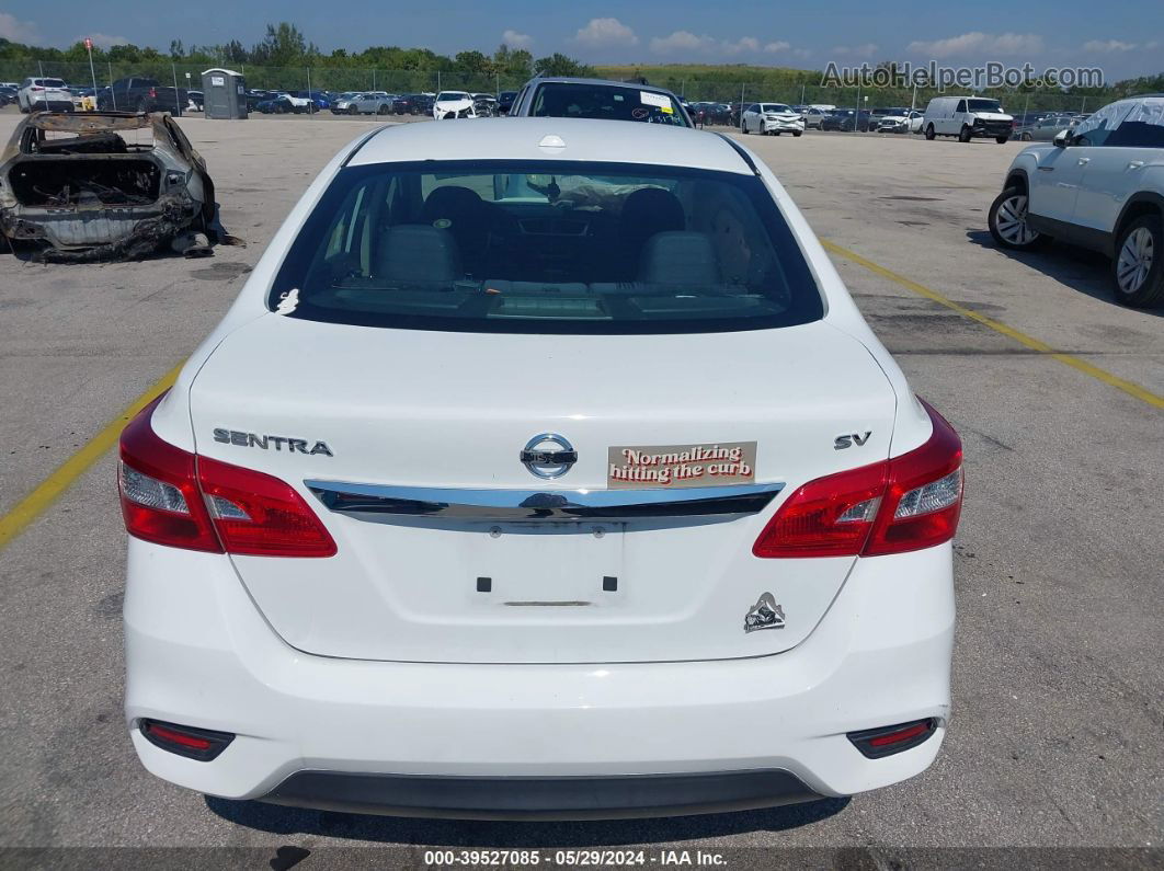 2018 Nissan Sentra Sv White vin: 3N1AB7AP1JL647372