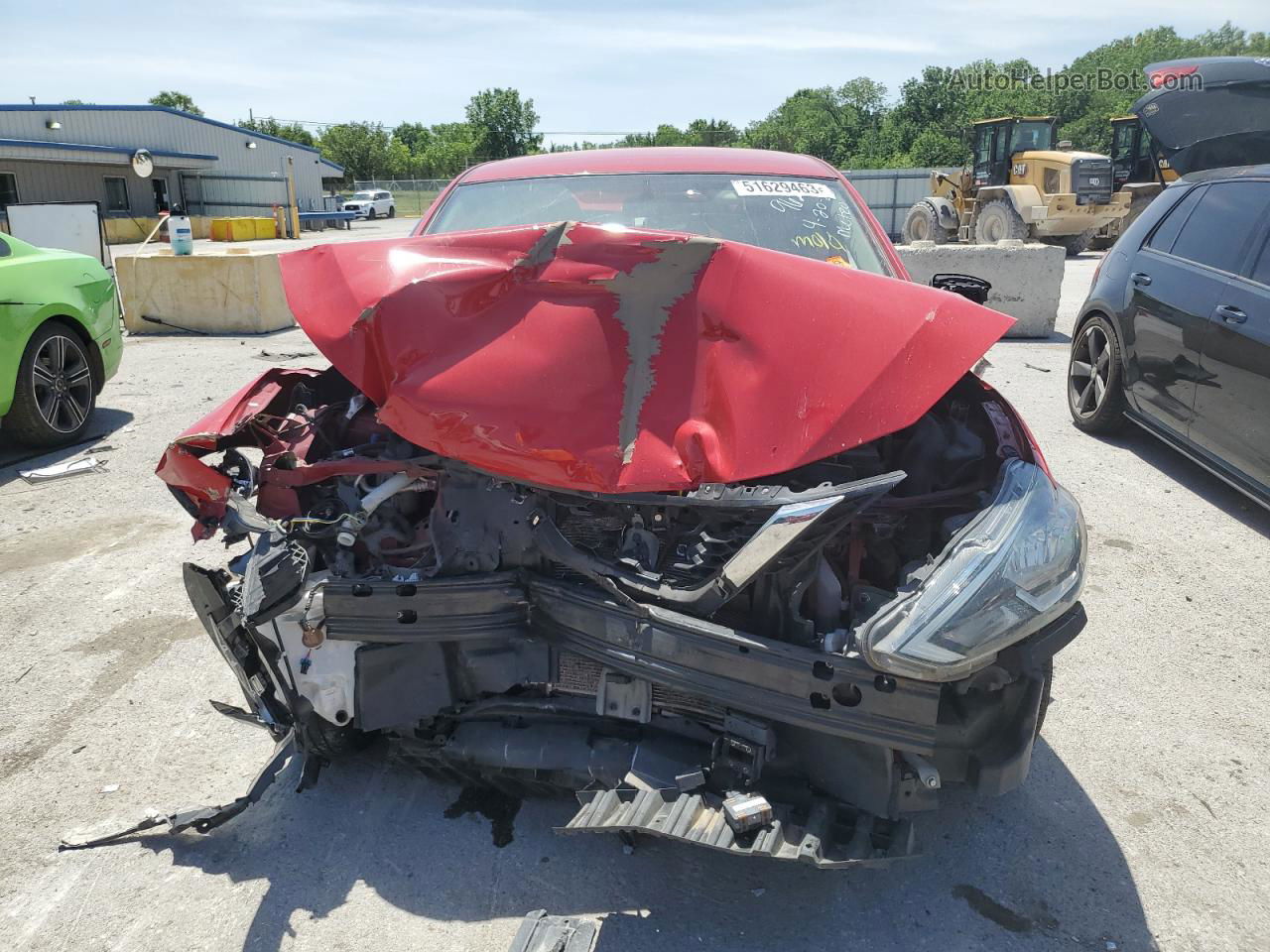 2018 Nissan Sentra S Red vin: 3N1AB7AP1JL649624