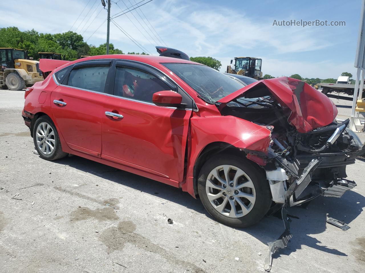 2018 Nissan Sentra S Red vin: 3N1AB7AP1JL649624