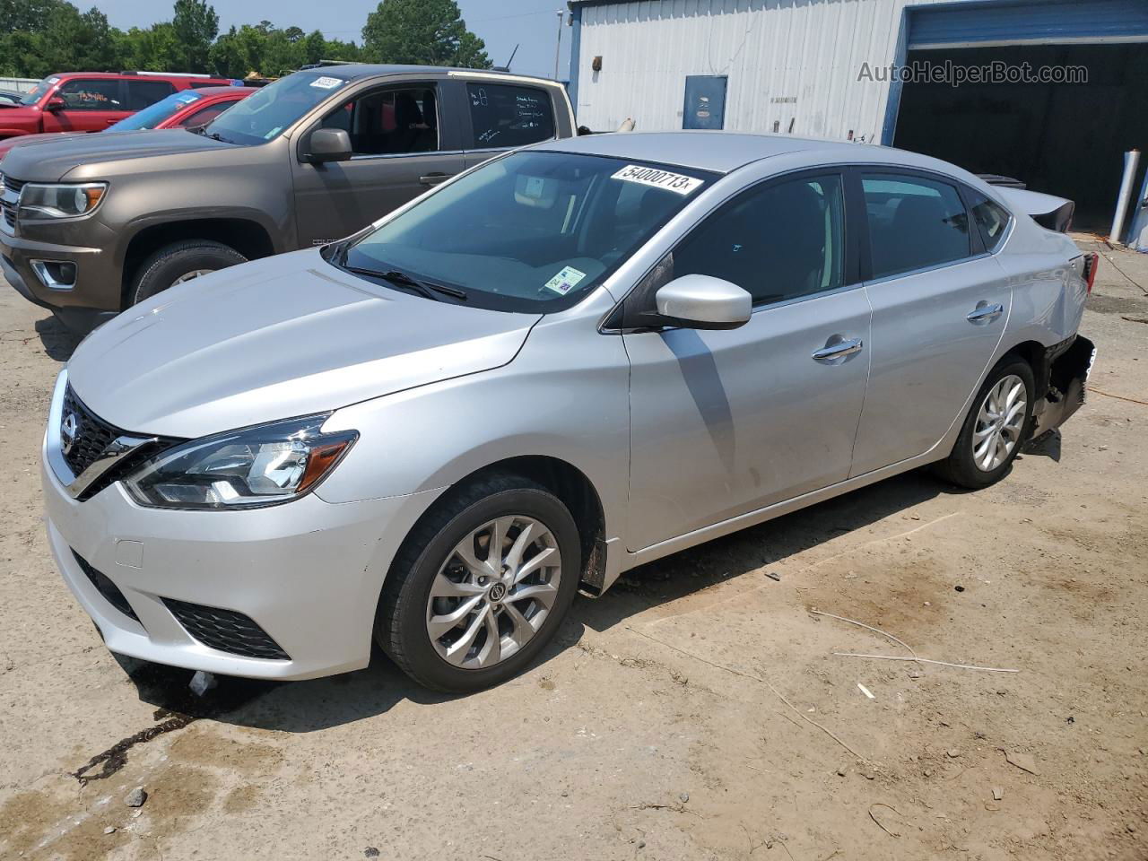 2018 Nissan Sentra S Серый vin: 3N1AB7AP1JL654595