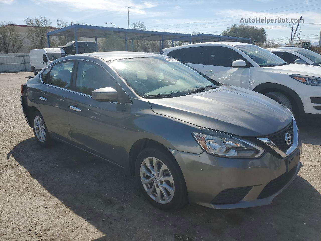 2018 Nissan Sentra S Gray vin: 3N1AB7AP1JL658906