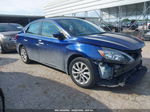 2018 Nissan Sentra Sv Blue vin: 3N1AB7AP1JL663409