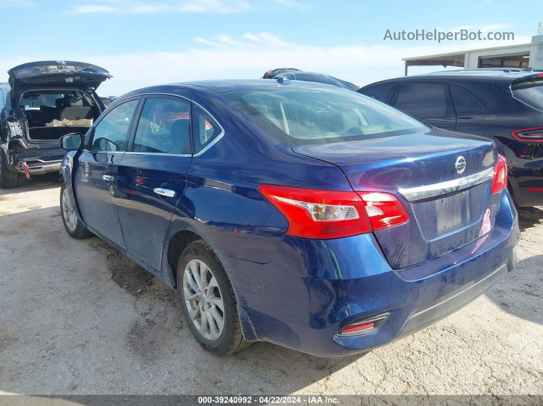 2018 Nissan Sentra Sv Blue vin: 3N1AB7AP1JL663409