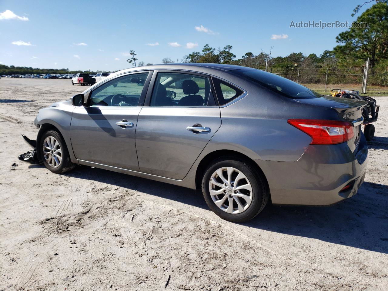 2018 Nissan Sentra S Серый vin: 3N1AB7AP1JY204609