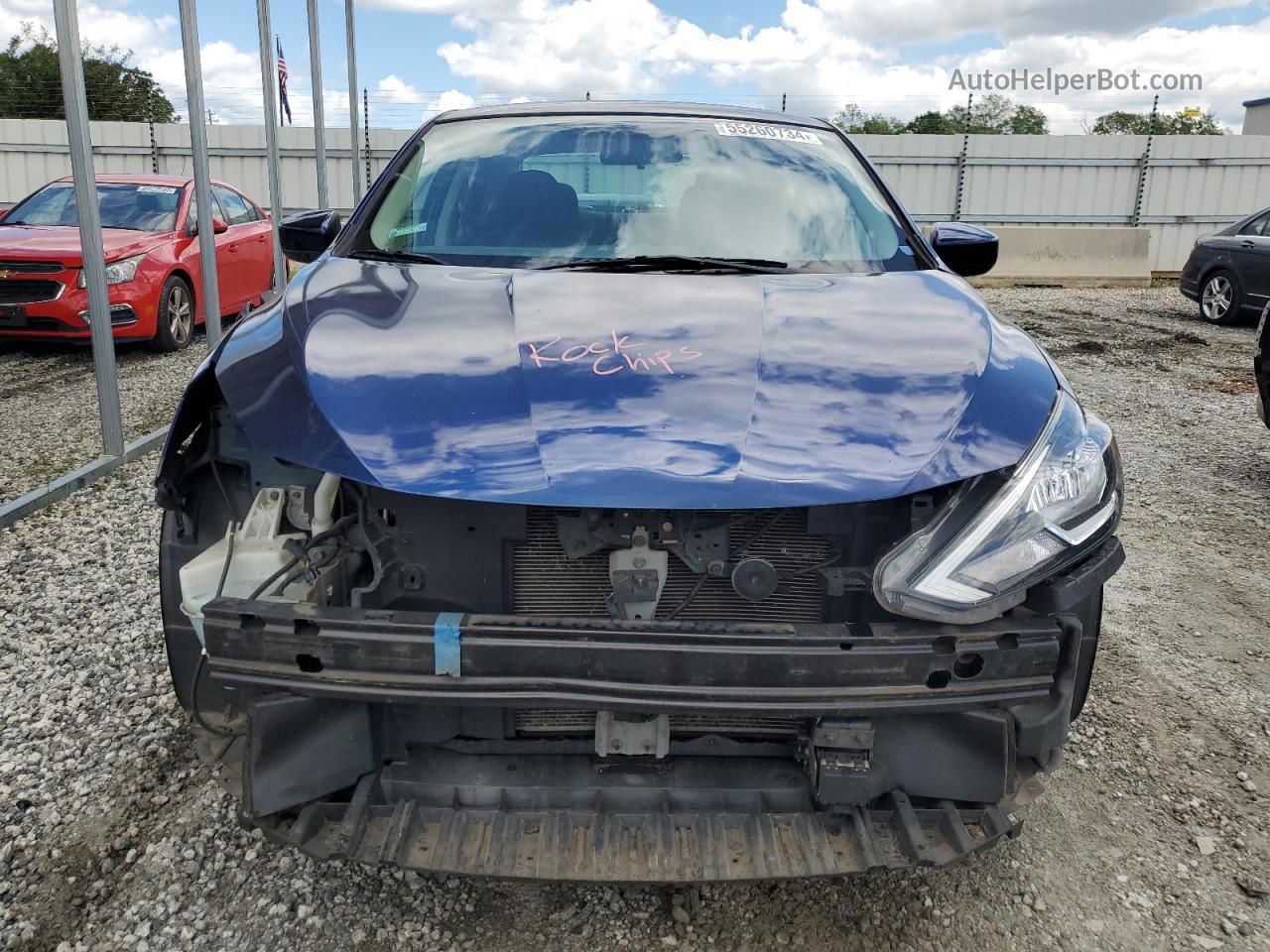 2018 Nissan Sentra S Blue vin: 3N1AB7AP1JY220549