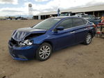 2018 Nissan Sentra S Blue vin: 3N1AB7AP1JY222558