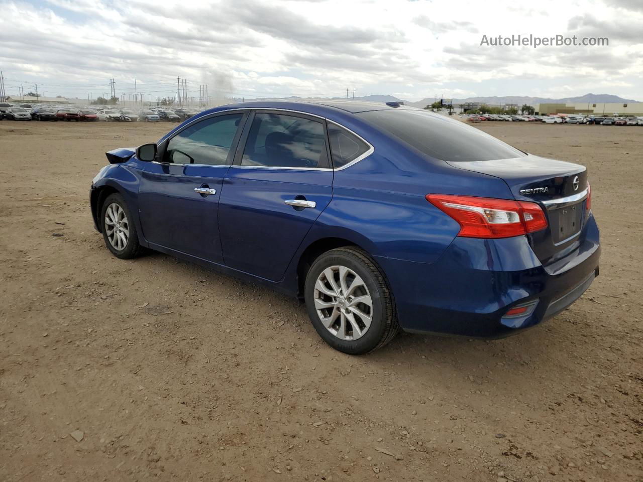 2018 Nissan Sentra S Blue vin: 3N1AB7AP1JY222558