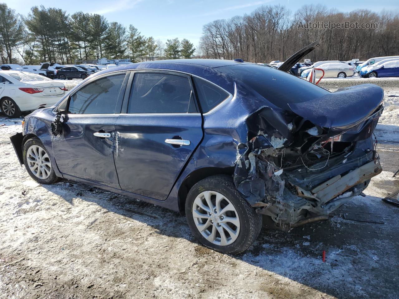 2018 Nissan Sentra S Blue vin: 3N1AB7AP1JY225282