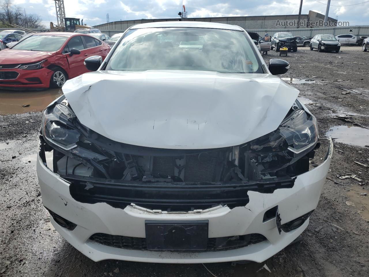 2018 Nissan Sentra S White vin: 3N1AB7AP1JY243636