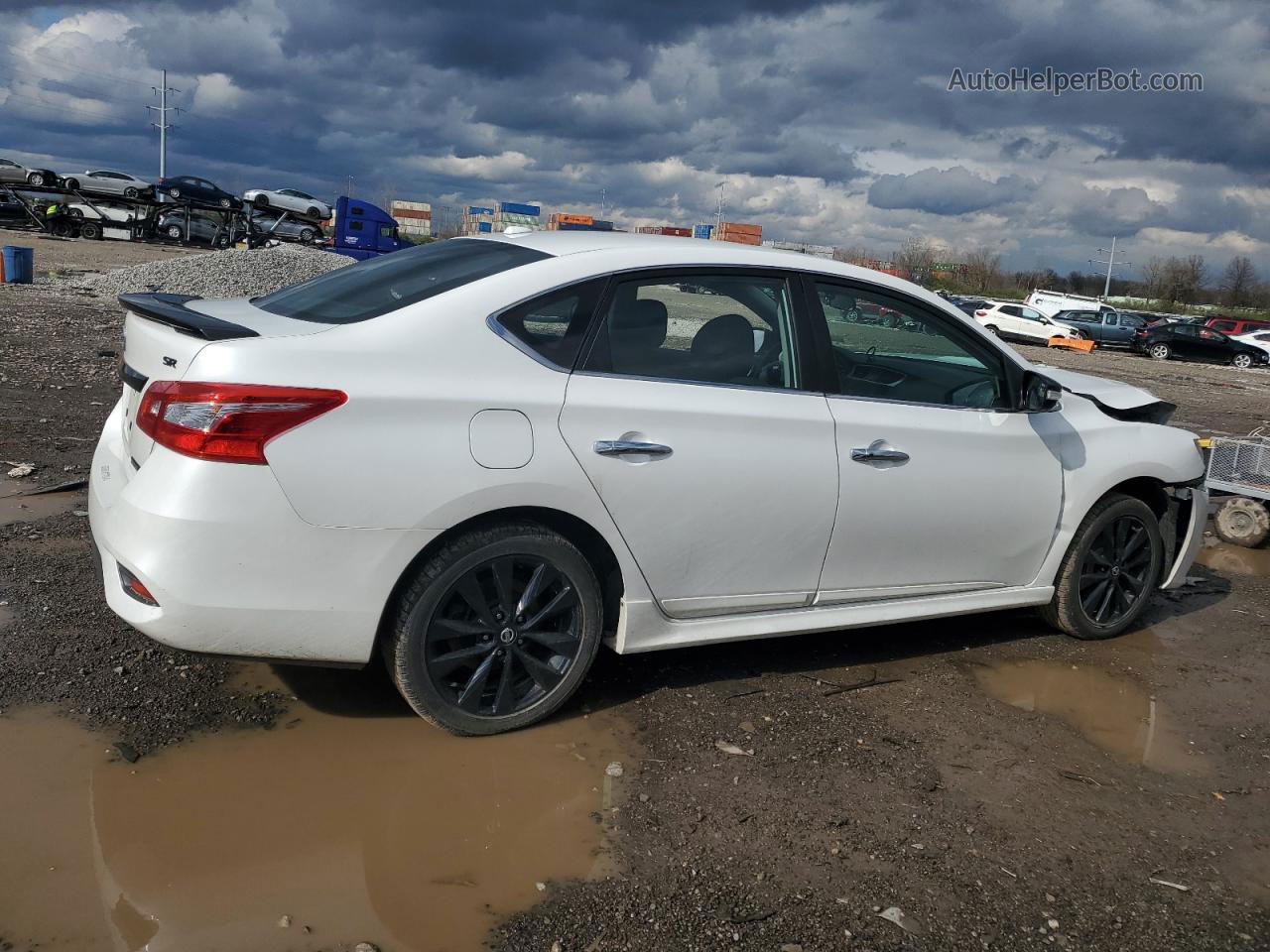 2018 Nissan Sentra S White vin: 3N1AB7AP1JY243636