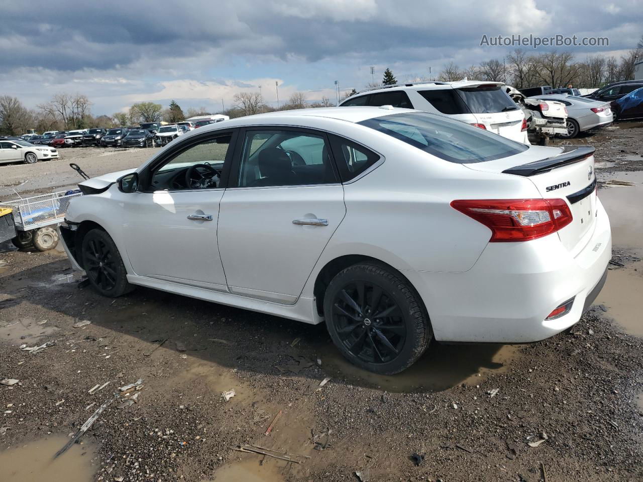 2018 Nissan Sentra S White vin: 3N1AB7AP1JY243636