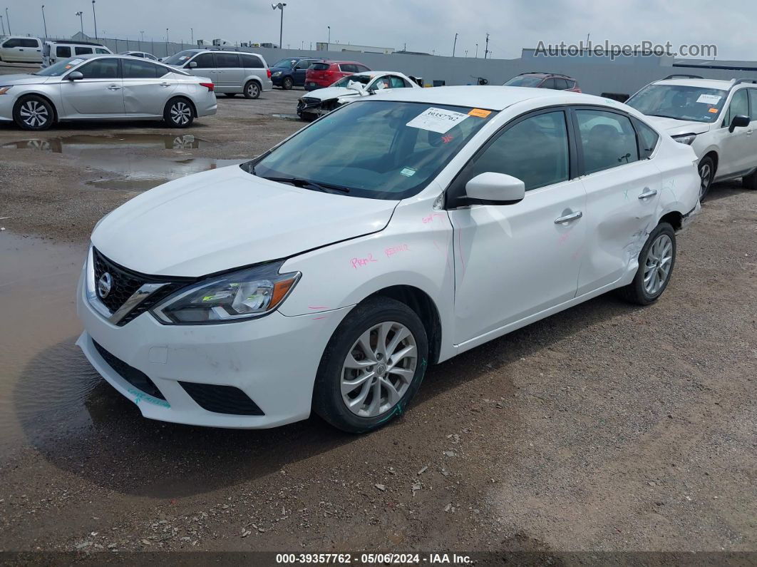 2018 Nissan Sentra Sv White vin: 3N1AB7AP1JY244608