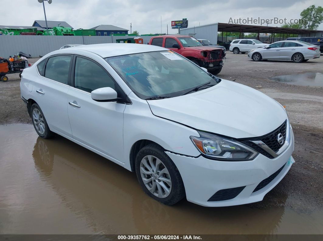 2018 Nissan Sentra Sv White vin: 3N1AB7AP1JY244608