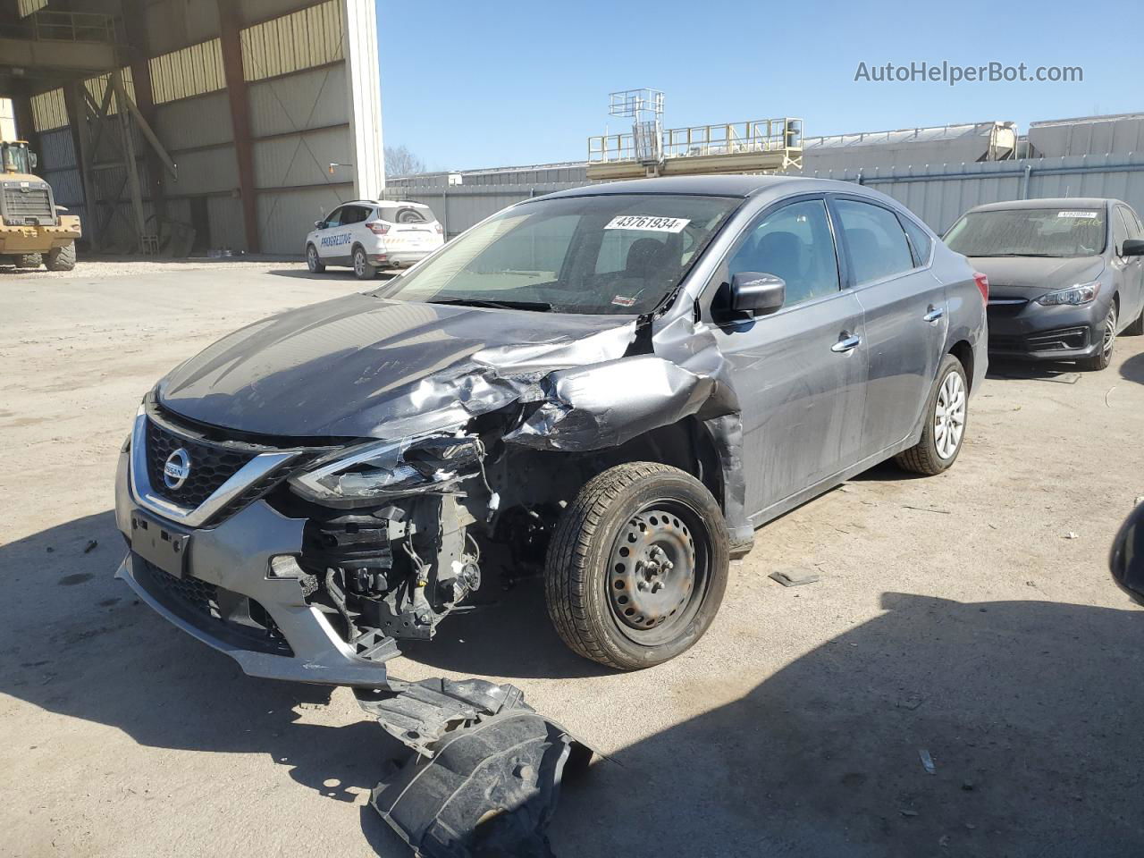 2018 Nissan Sentra S Gray vin: 3N1AB7AP1JY252580