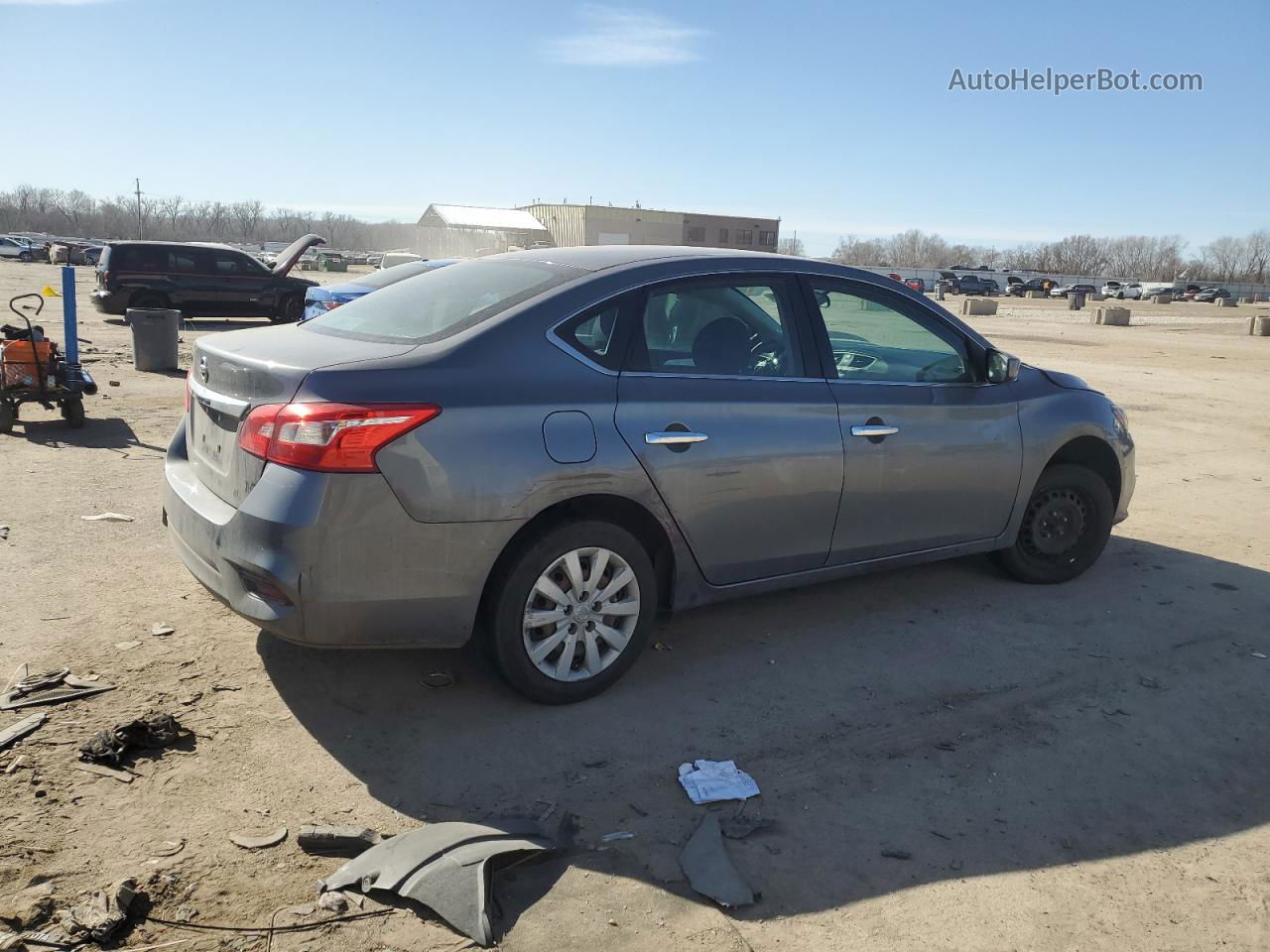 2018 Nissan Sentra S Gray vin: 3N1AB7AP1JY252580