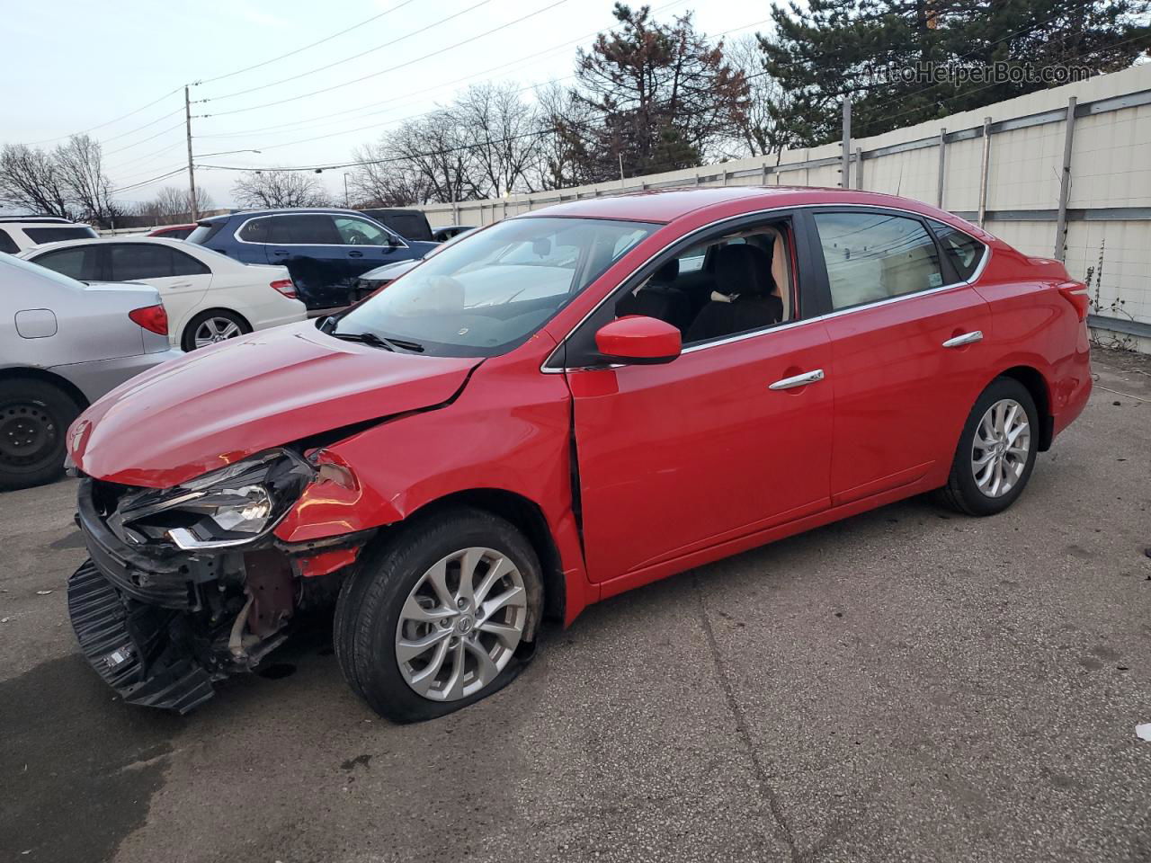 2018 Nissan Sentra S Red vin: 3N1AB7AP1JY260601