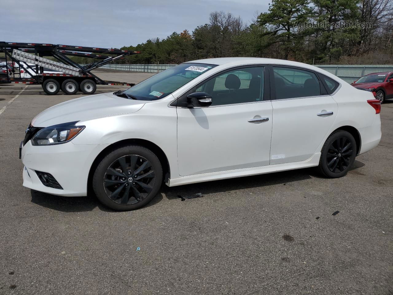 2018 Nissan Sentra S White vin: 3N1AB7AP1JY265684