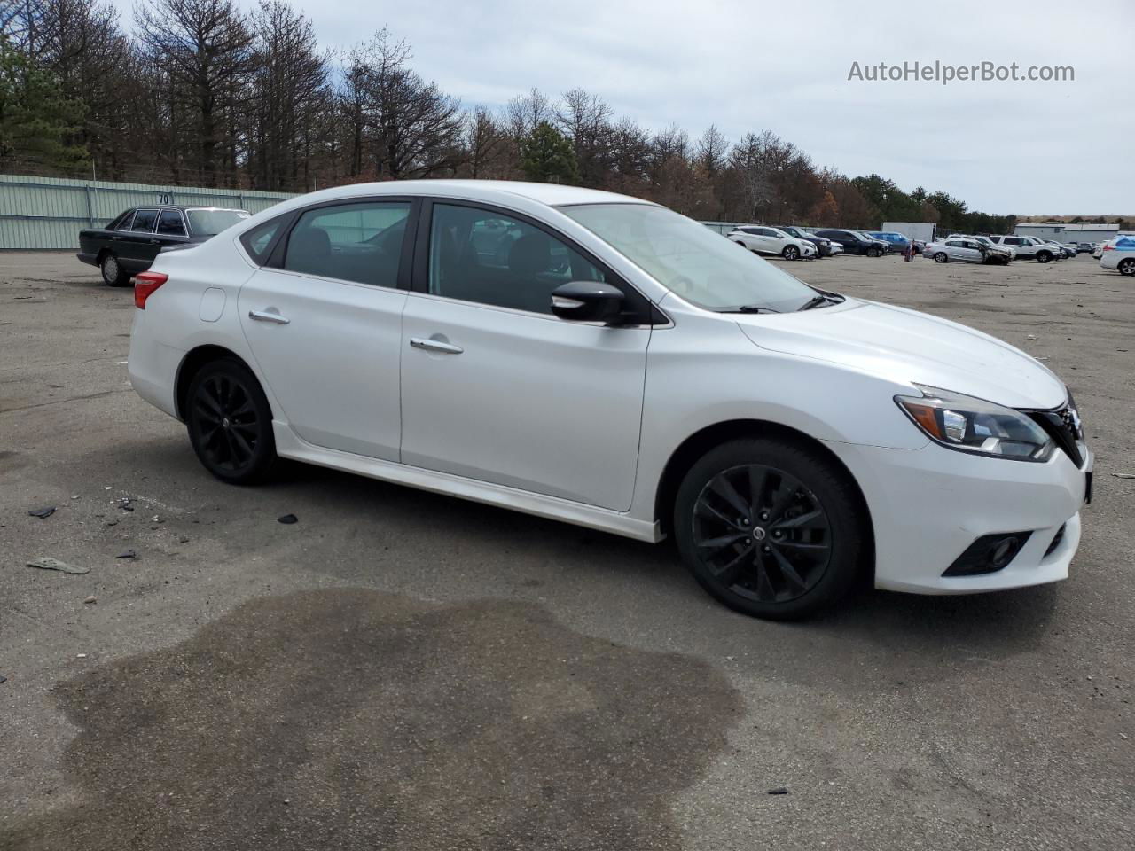 2018 Nissan Sentra S White vin: 3N1AB7AP1JY265684