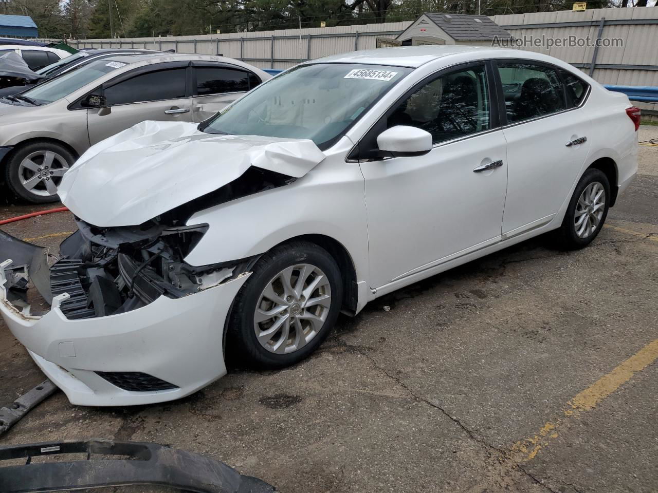 2018 Nissan Sentra S White vin: 3N1AB7AP1JY266124