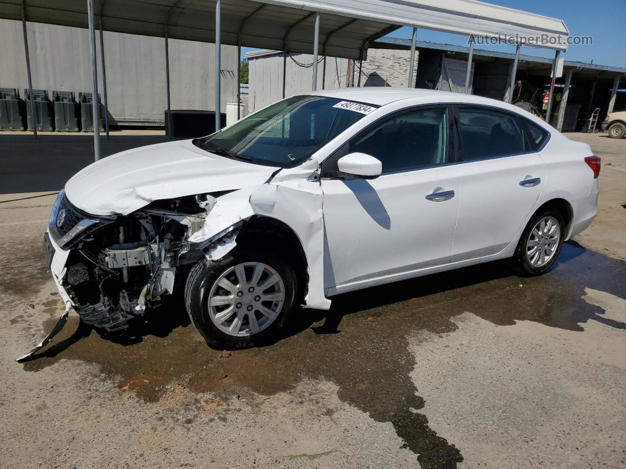 2018 Nissan Sentra S Белый vin: 3N1AB7AP1JY274420