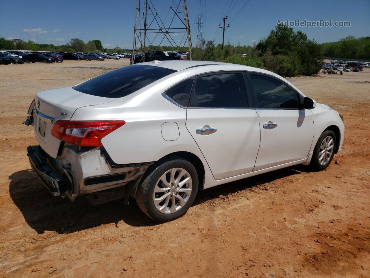 2018 Nissan Sentra S White vin: 3N1AB7AP1JY274997