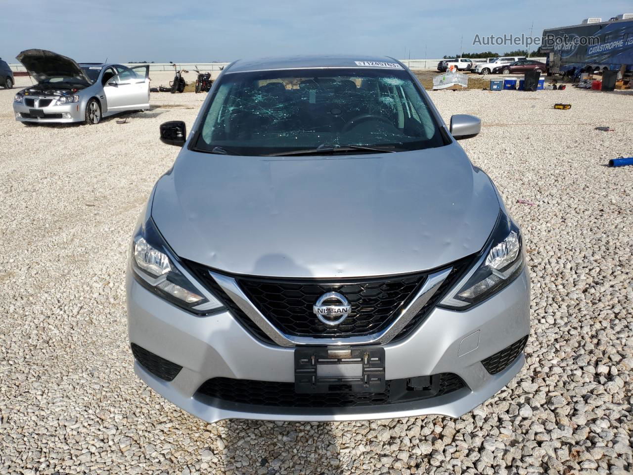 2018 Nissan Sentra S Silver vin: 3N1AB7AP1JY279360