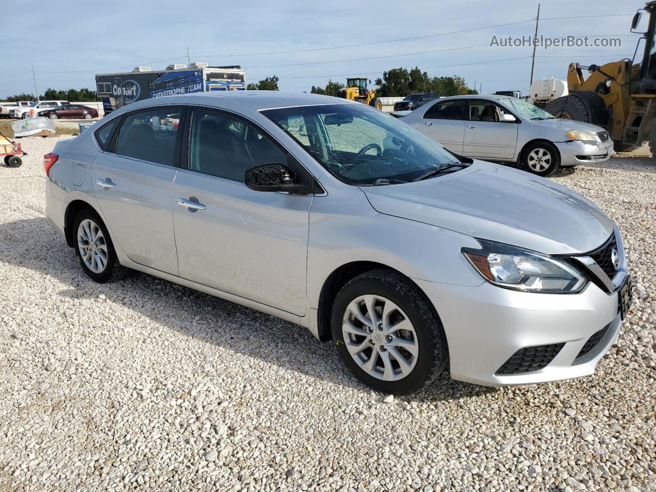 2018 Nissan Sentra S Silver vin: 3N1AB7AP1JY279360