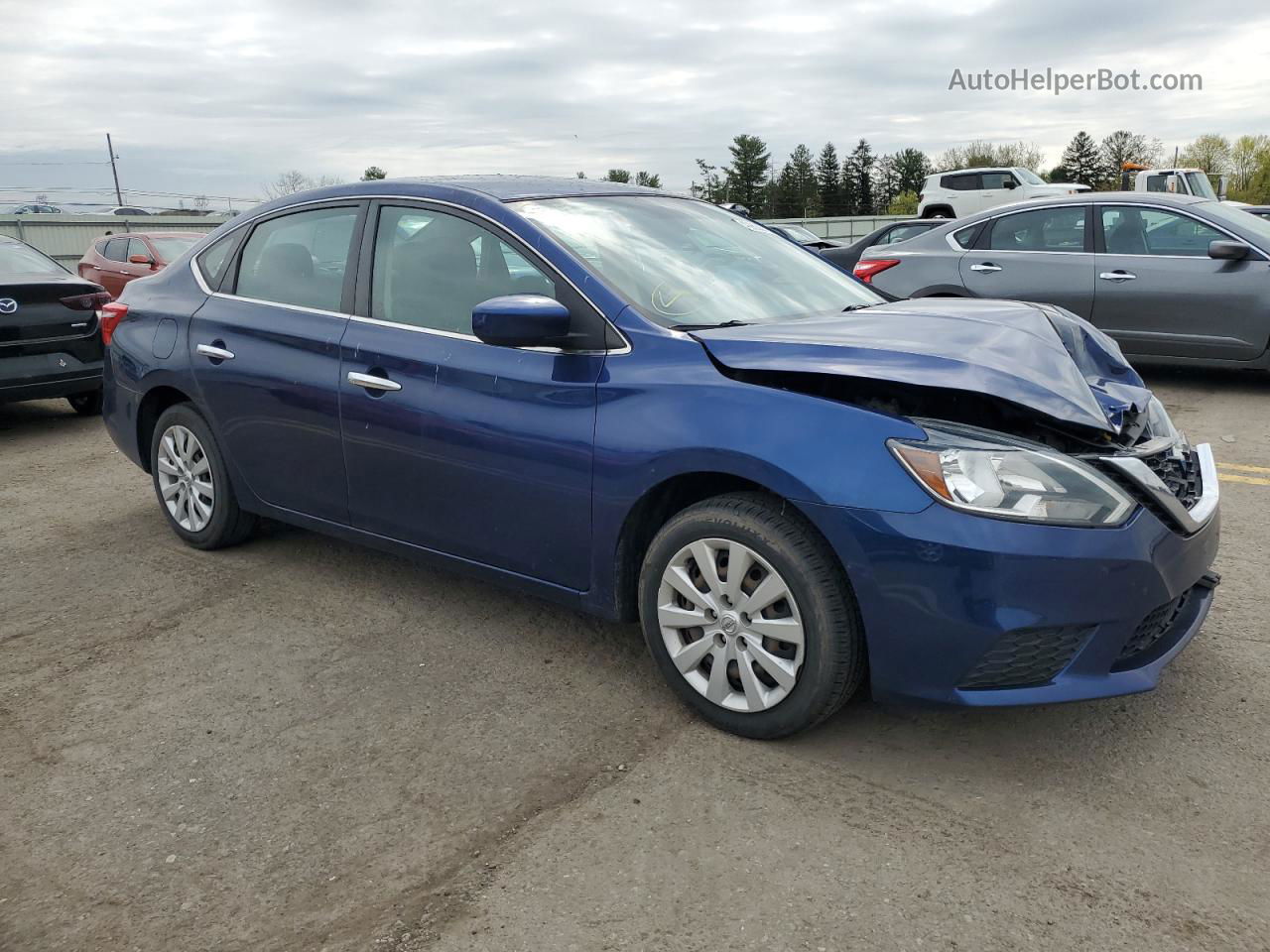 2018 Nissan Sentra S Blue vin: 3N1AB7AP1JY282971