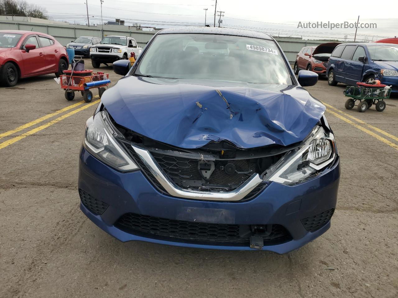 2018 Nissan Sentra S Blue vin: 3N1AB7AP1JY282971