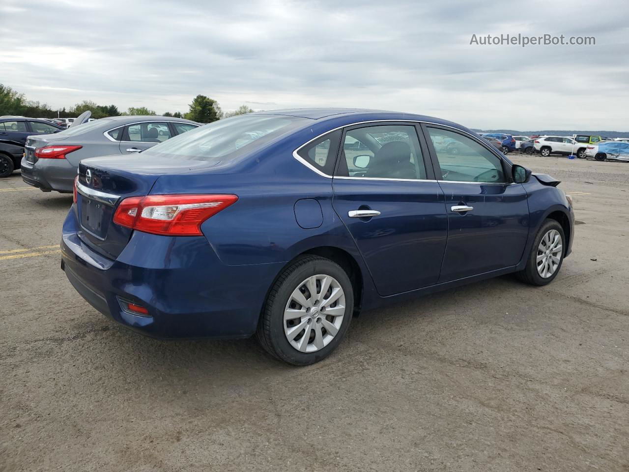 2018 Nissan Sentra S Blue vin: 3N1AB7AP1JY282971