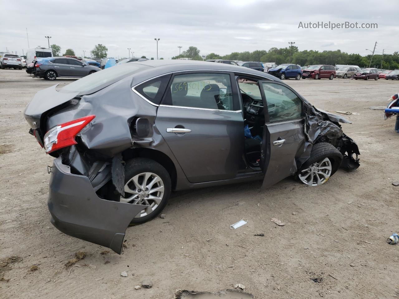 2018 Nissan Sentra S Gray vin: 3N1AB7AP1JY286051