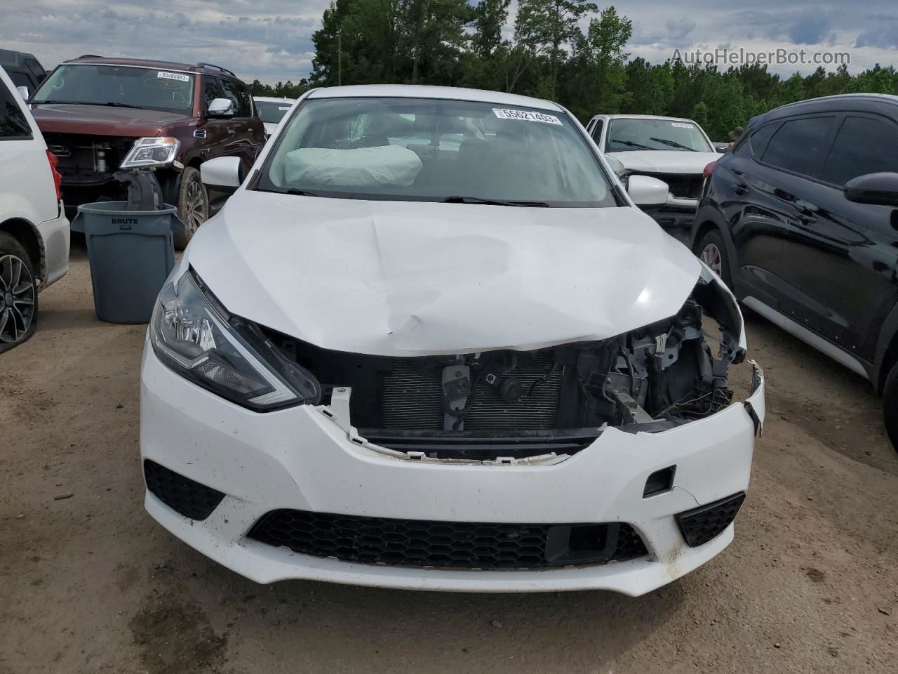 2018 Nissan Sentra S White vin: 3N1AB7AP1JY294294