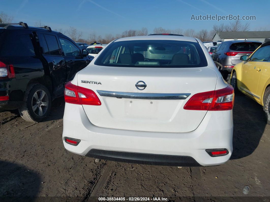 2018 Nissan Sentra S White vin: 3N1AB7AP1JY322823