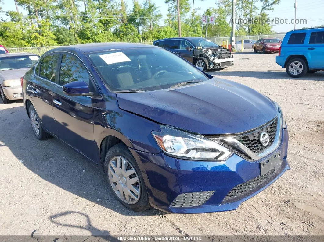 2018 Nissan Sentra S Blue vin: 3N1AB7AP1JY325656