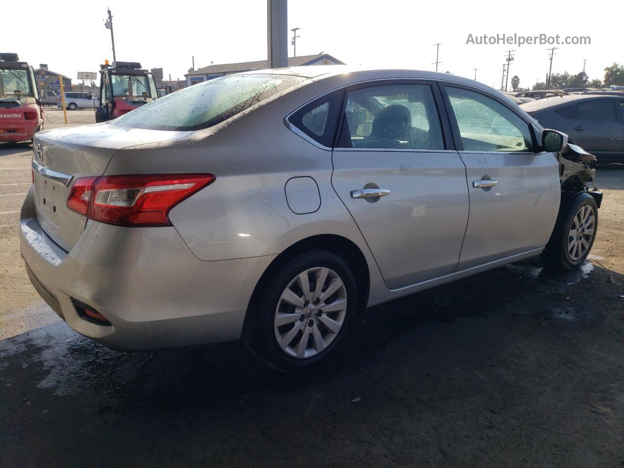 2018 Nissan Sentra S Серый vin: 3N1AB7AP1JY327178