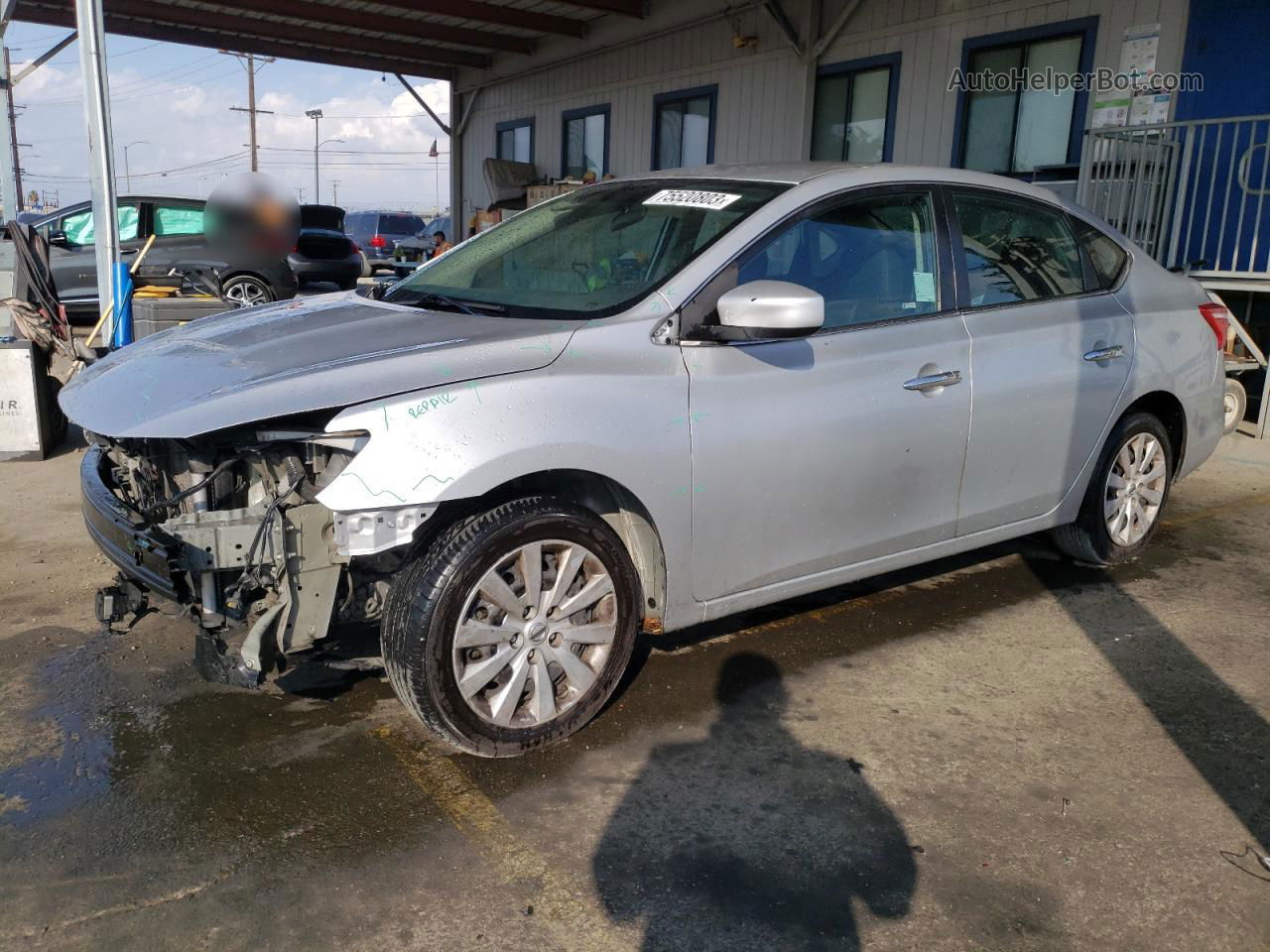 2018 Nissan Sentra S Серый vin: 3N1AB7AP1JY327178