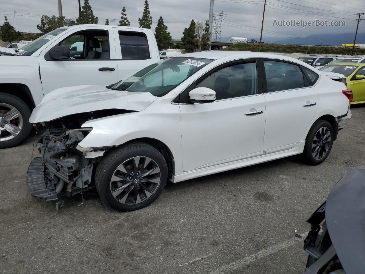 2018 Nissan Sentra S White vin: 3N1AB7AP1JY346961